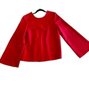 EUC Unique21 Red Top with Pleased Drop Back